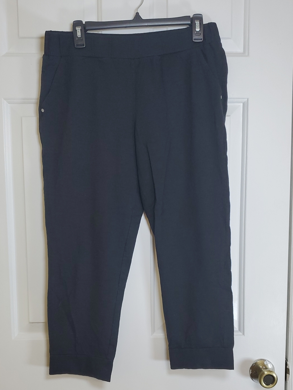 Michael Stars Women's Black Pull On Casual 100% Cotton Cropped Pants Size M